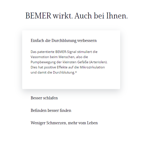 BEMER Prophylaxe in  Weil (Schönbuch)